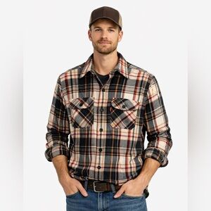 Levi's Button Down Men Medium Flanelle Plaid Coton Grunge Country Western Layer